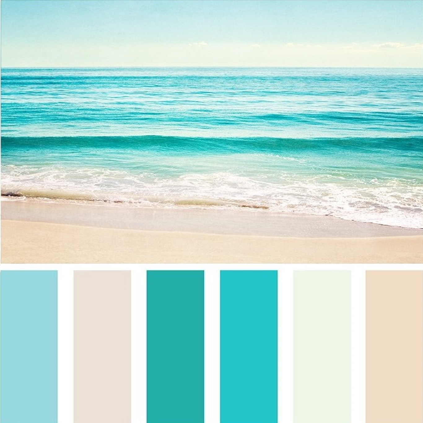 A coastal style has shades of blue and white.