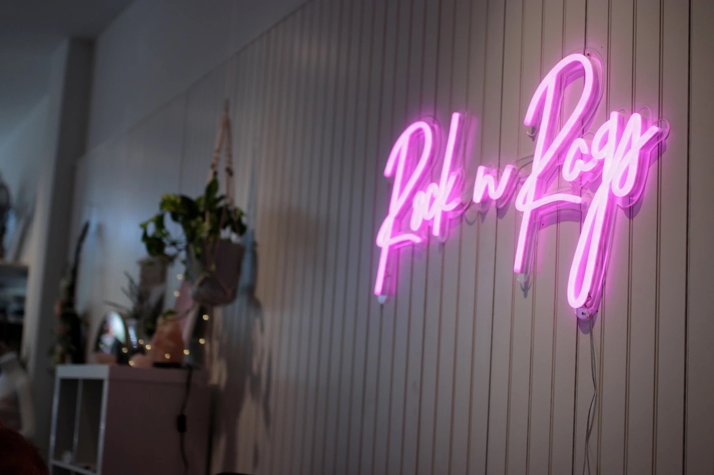 Neon lighting sign decorations in Retro themed homes