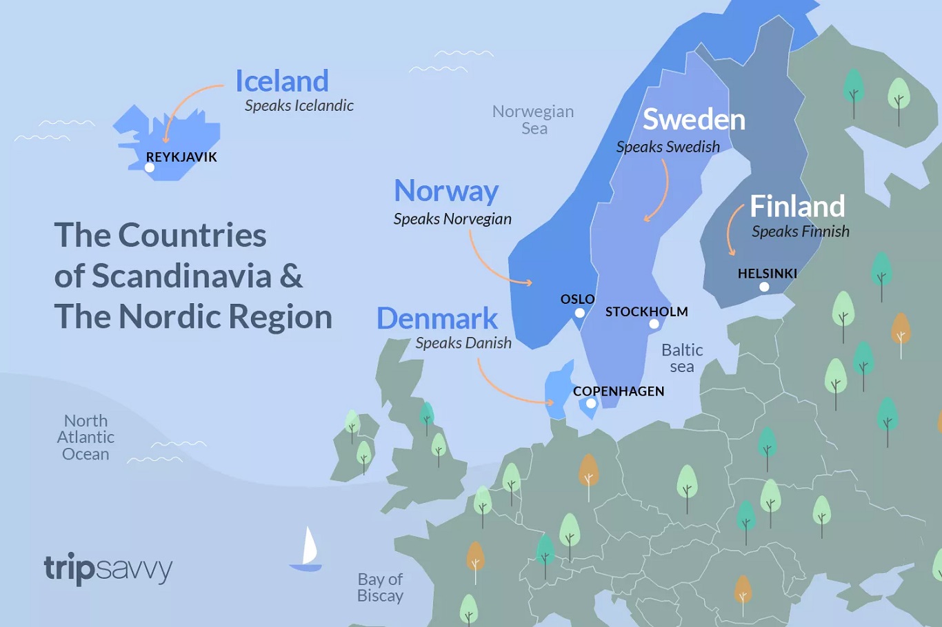 The five Nordic countries of Denmark, Finland, Iceland, Norway and Sweden