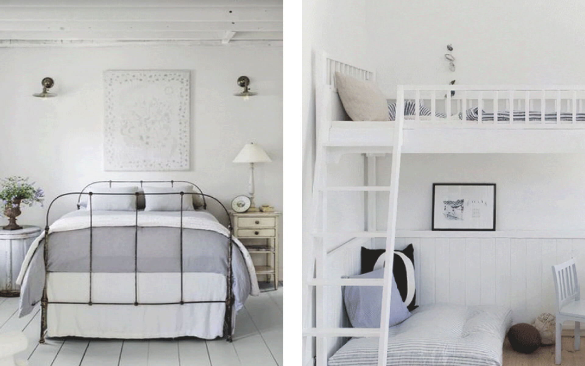 Loft beds use vertical space to maximize available space for other furniture in bedrooms